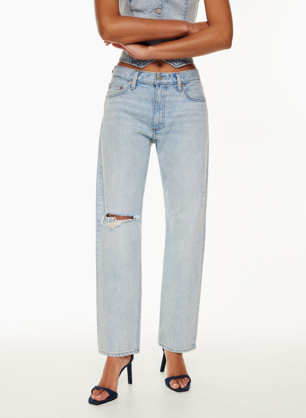 Low Rise Baggy Jeans in Grey - Women's Y2K Denim Pants – ™