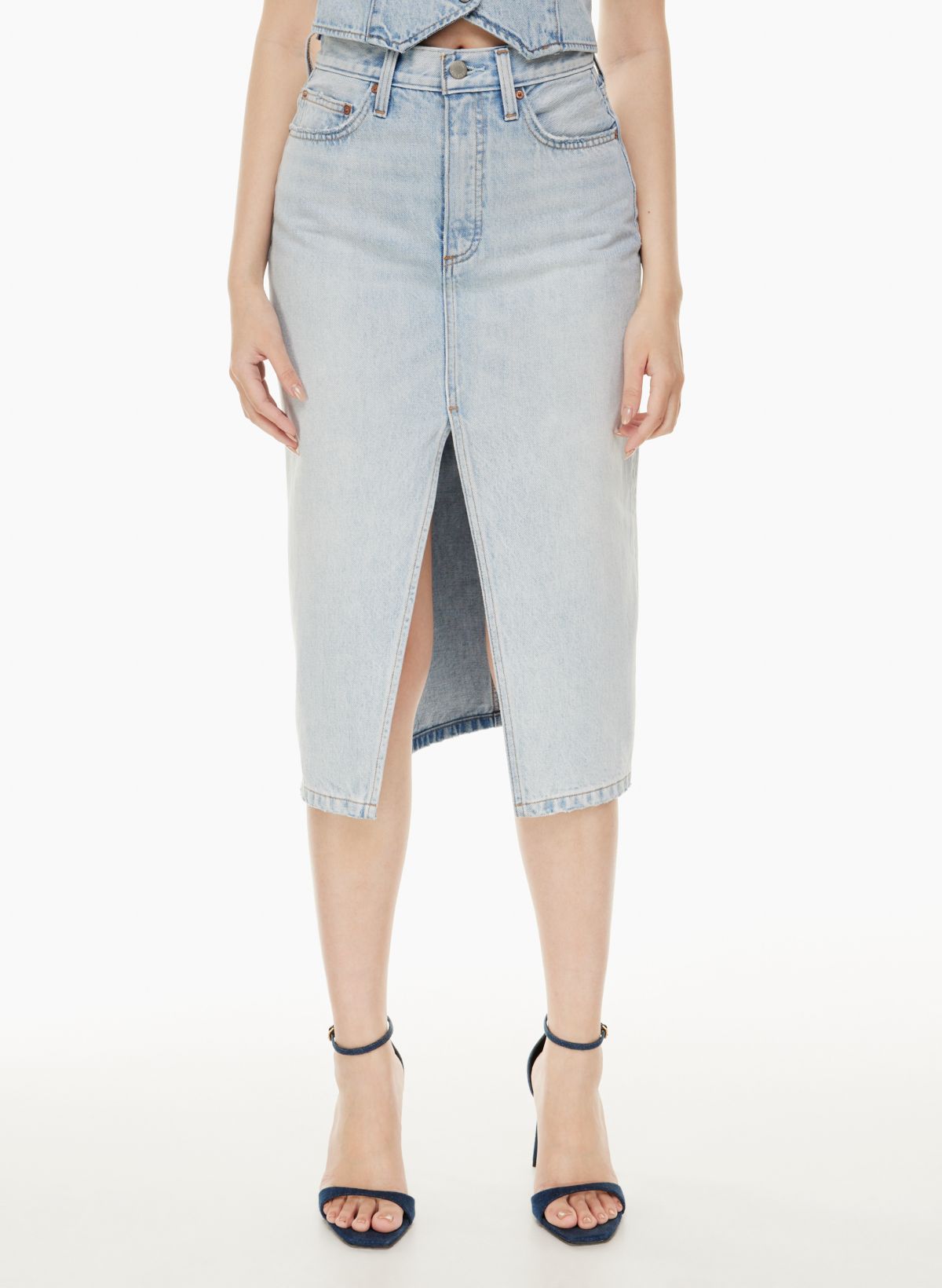 Denim Forum THE '90S HALLE JEAN SKIRT | Aritzia US