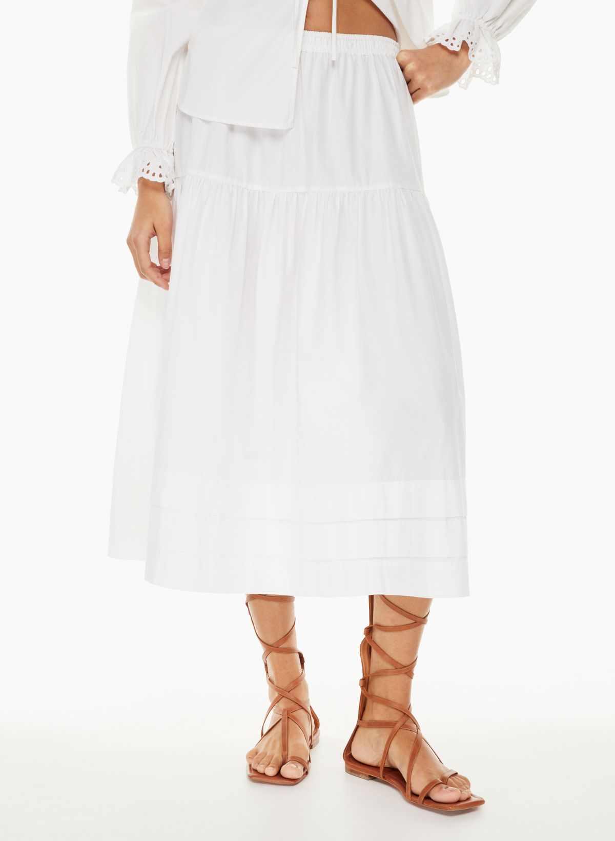 Aritzia white cheap wrap skirt