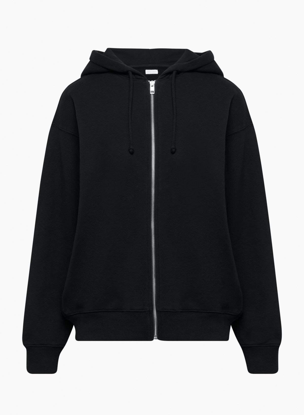 Plain black zip up sale hoodie womens