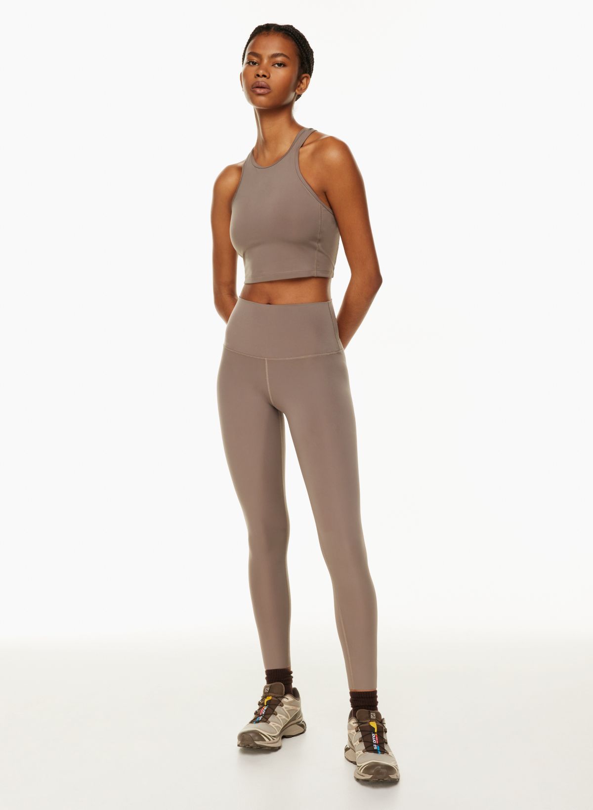 Dusty Khaki Contour Sculpt Leggings