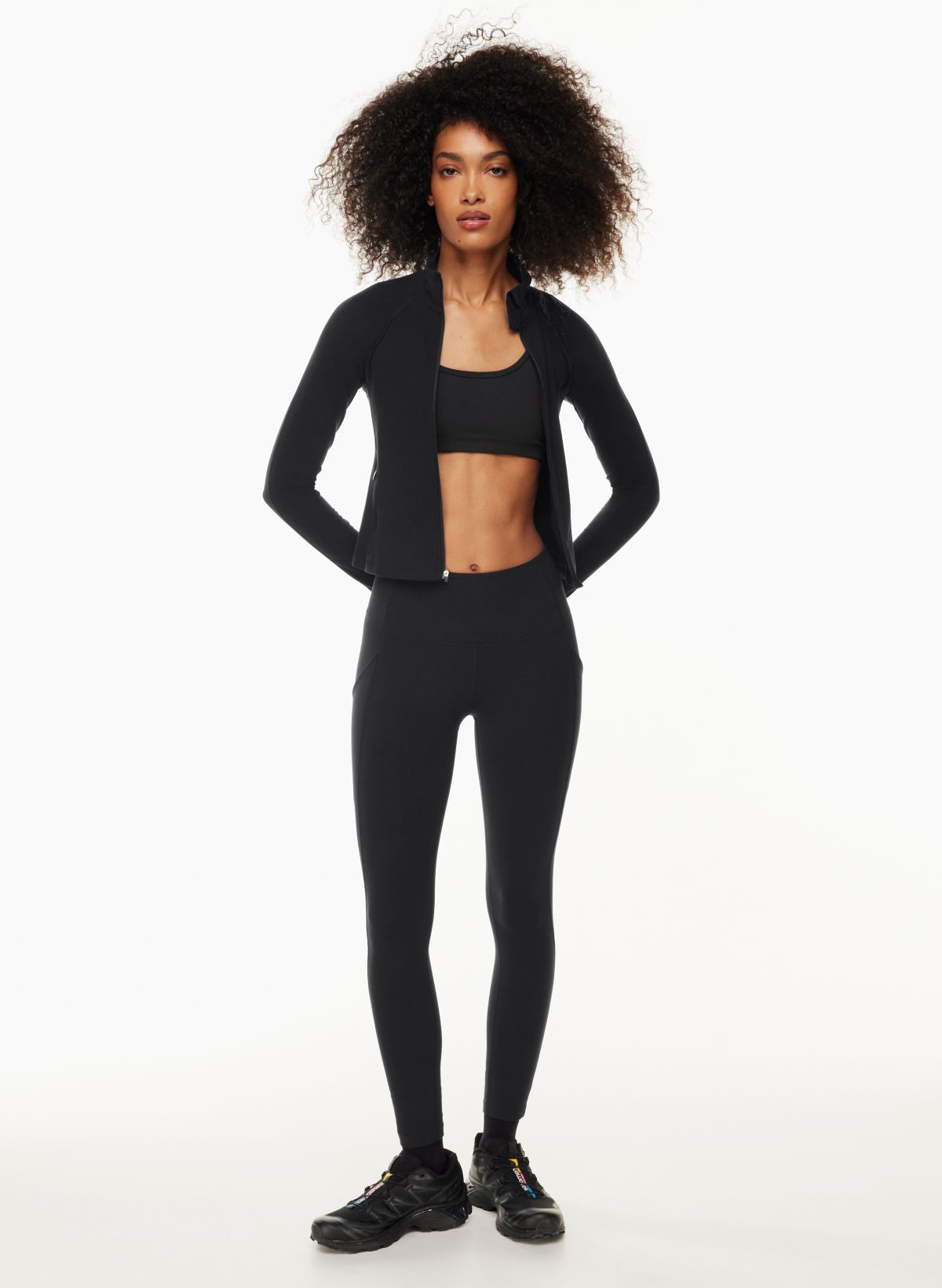 Super High Waist Cotton Stretch Black Leggings – PoleActive