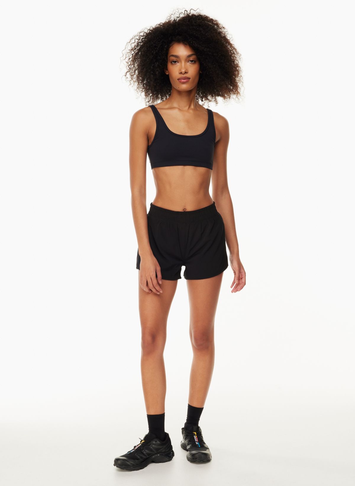 SLAY. Sport Women's Activewear Full Sleeves Crop Top And Pants Co-ord Set  Black