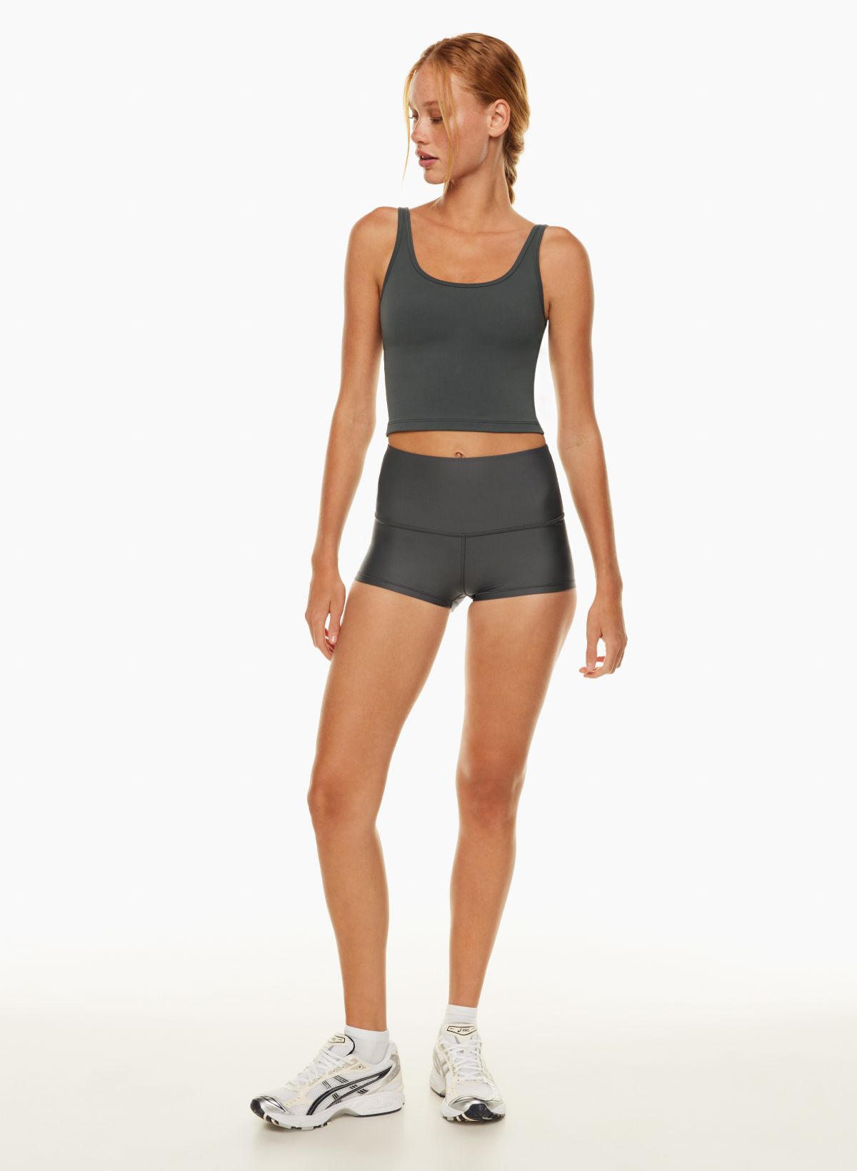 off to yoga class // Aritzia bike short set