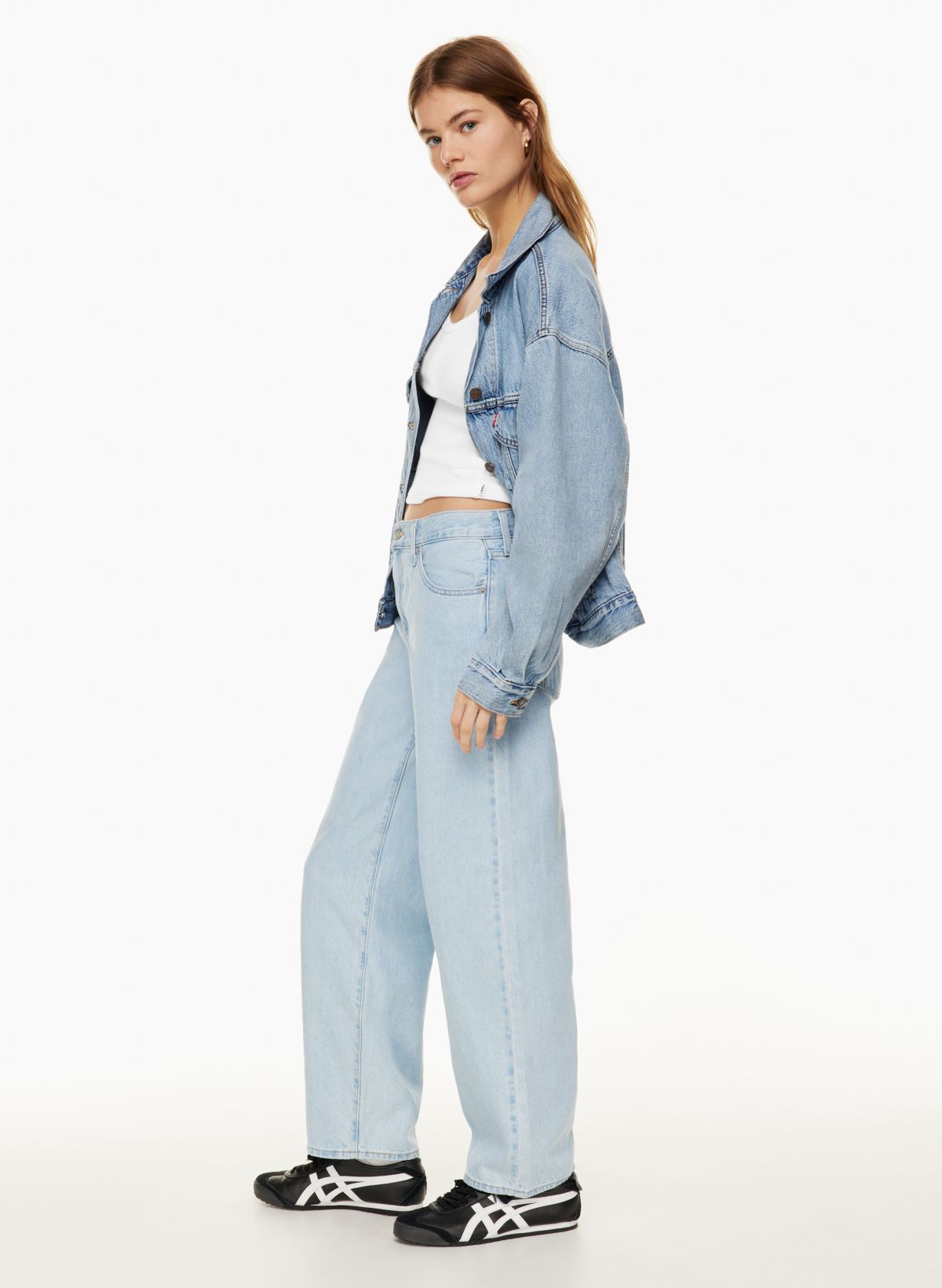 Levi's Baggy Dad Jeans - Medium Distructed Indigo – Alice & Wonder