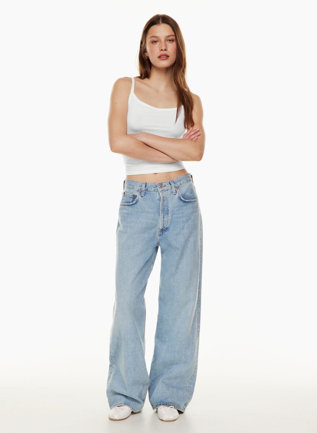 Cheap Oversized Washed Star Pattern baggy jeans High Street Loose