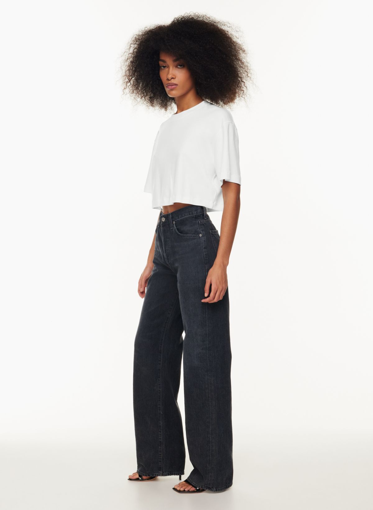 CITIZENS OF HUMANITY Annina patent-leather wide-leg pants