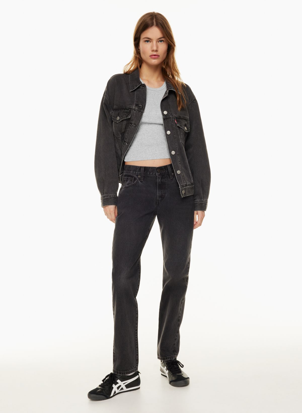 Levi's straight sale black jeans