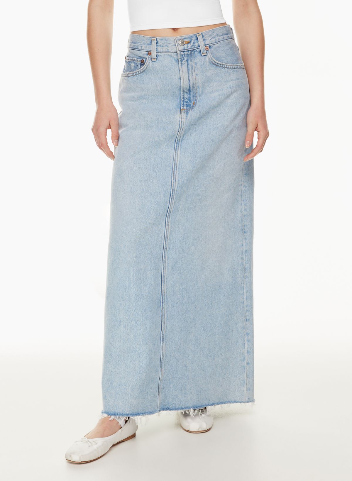 Denim sales skirt aritzia