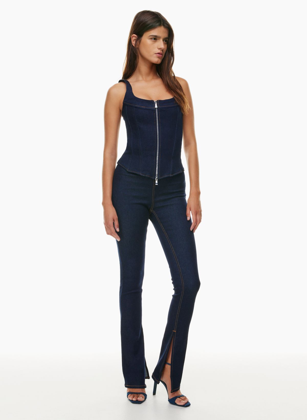 Boohoo Jenny High Cut Fray Hem Denim Hot Pants, $37, BooHoo