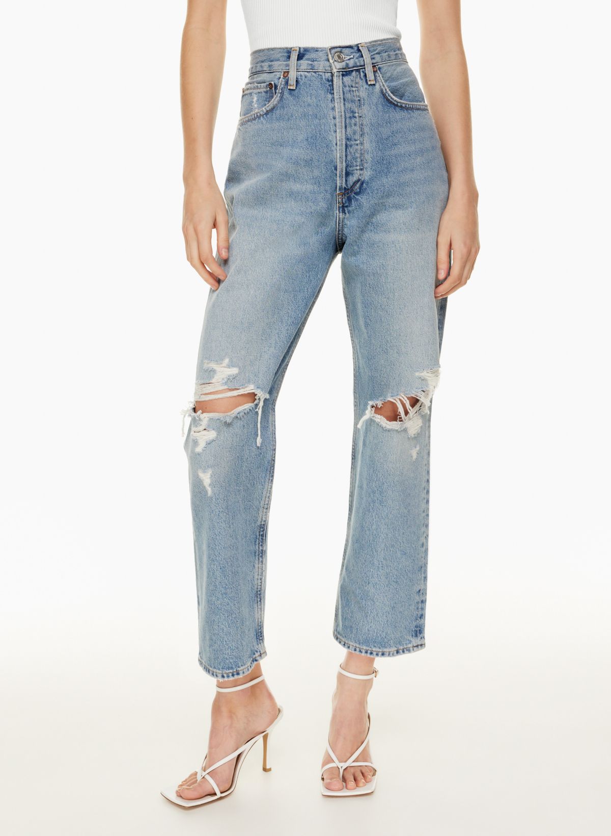  High Waisted Cropped Jeans