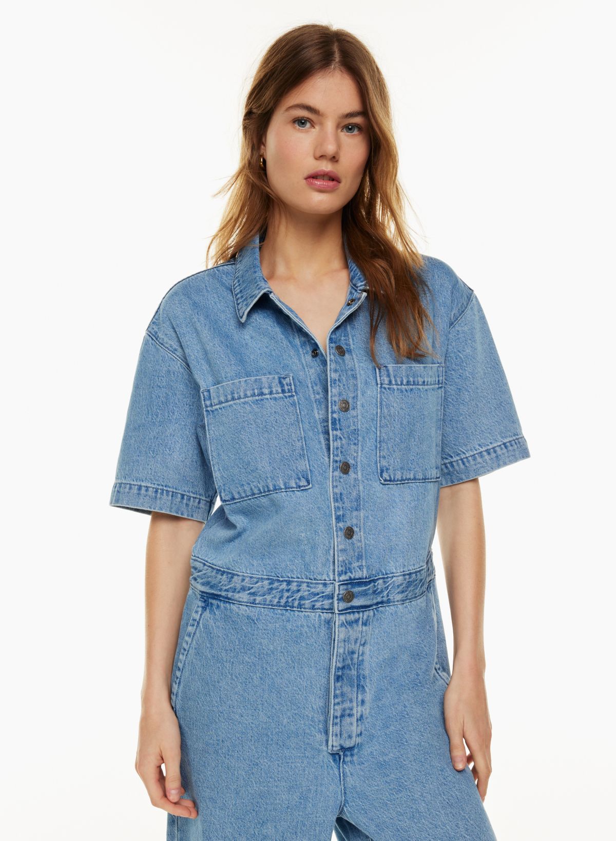 Denim short boiler on sale suit