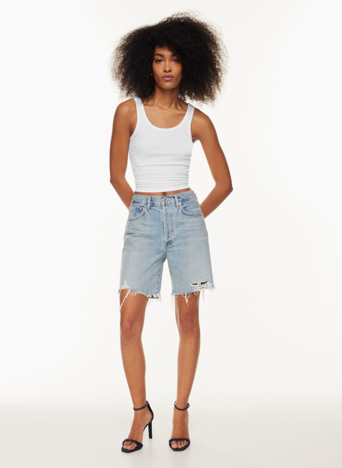 Lucky Brand The Cut Off Mid Rise Frayed Hem Jean Shorts - Size 6