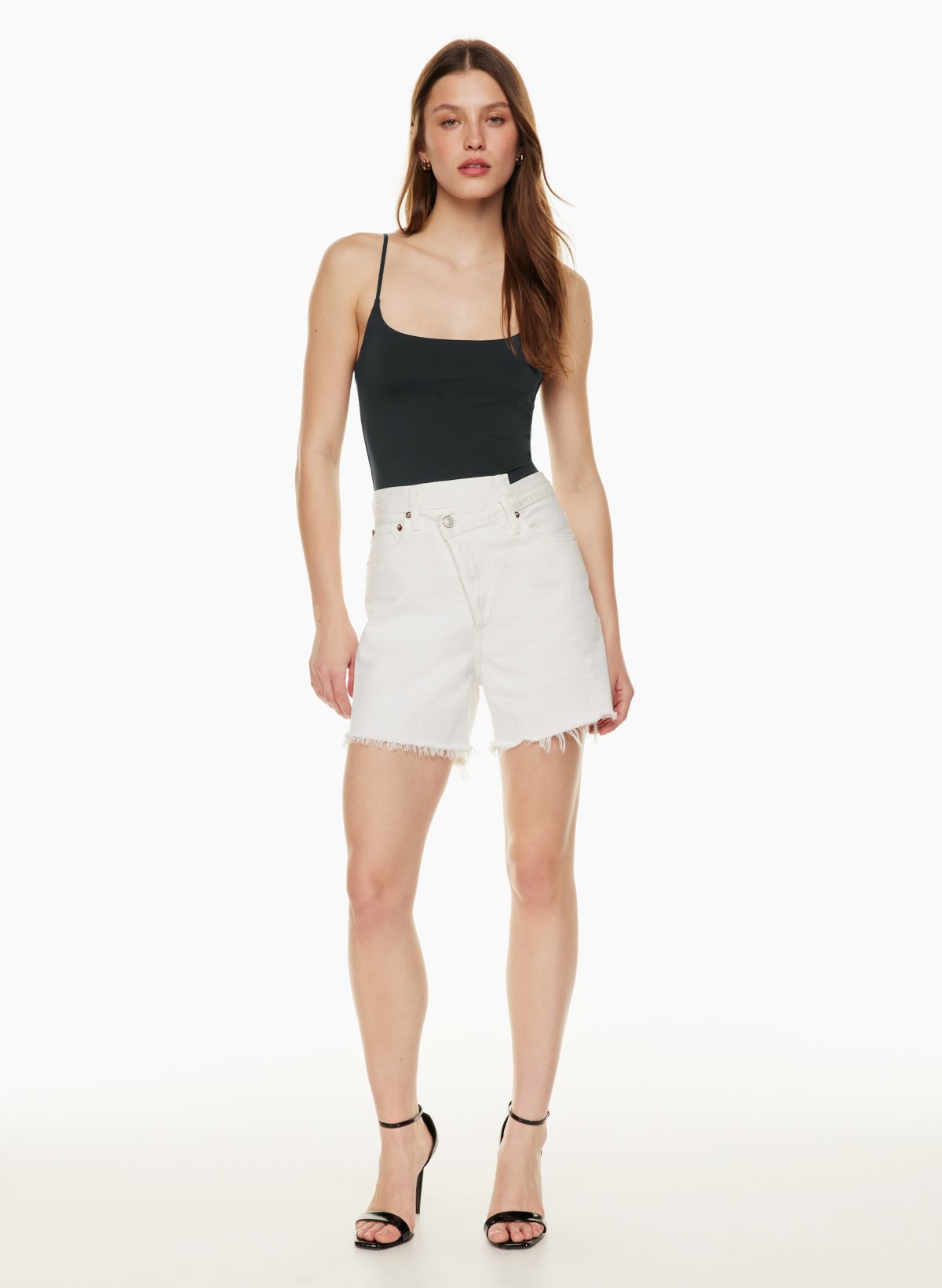 AGOLDE CRISS CROSS JEAN SHORT