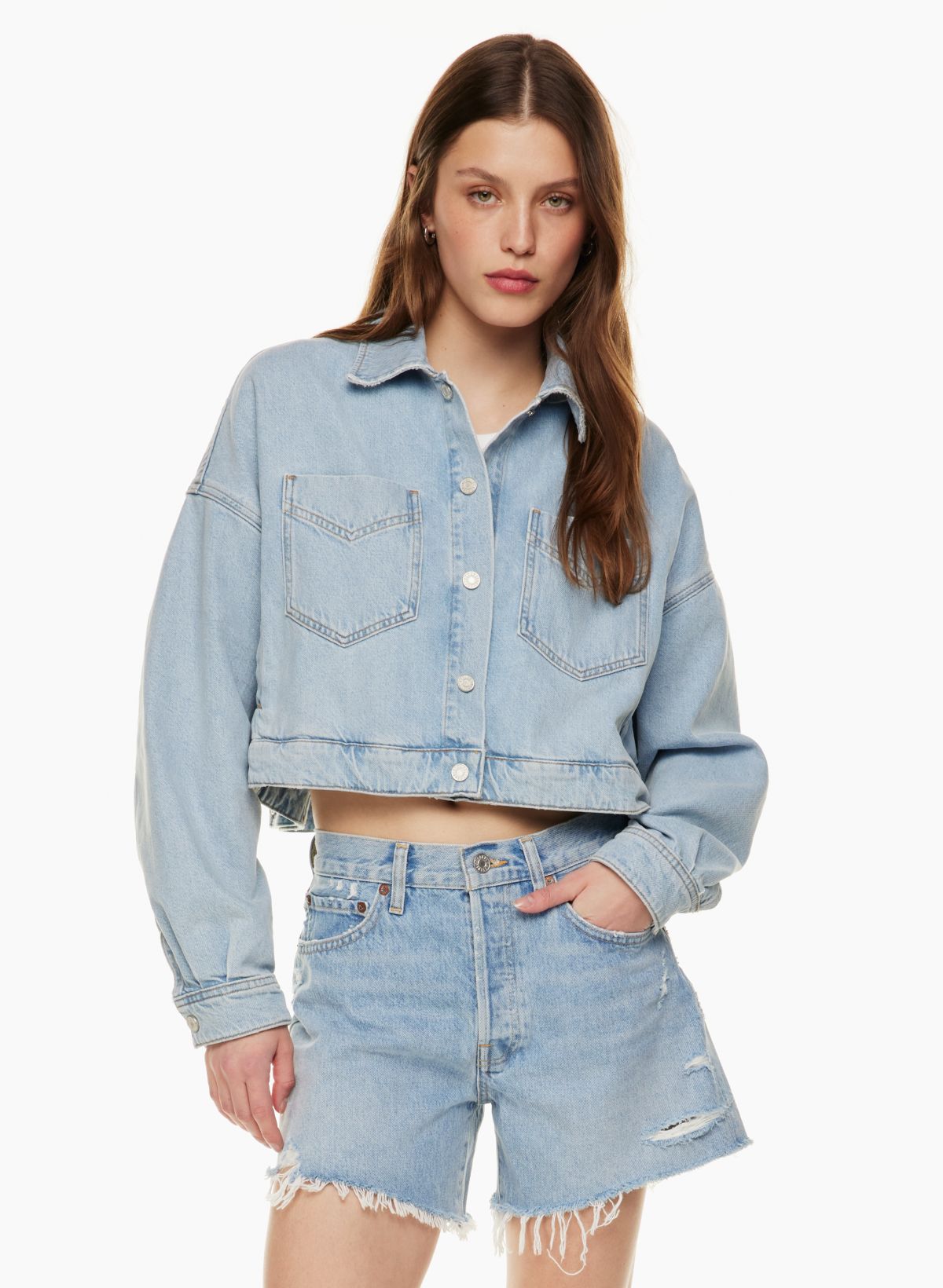 AGOLDE PARKER LONG JEAN SHORT | Aritzia CA