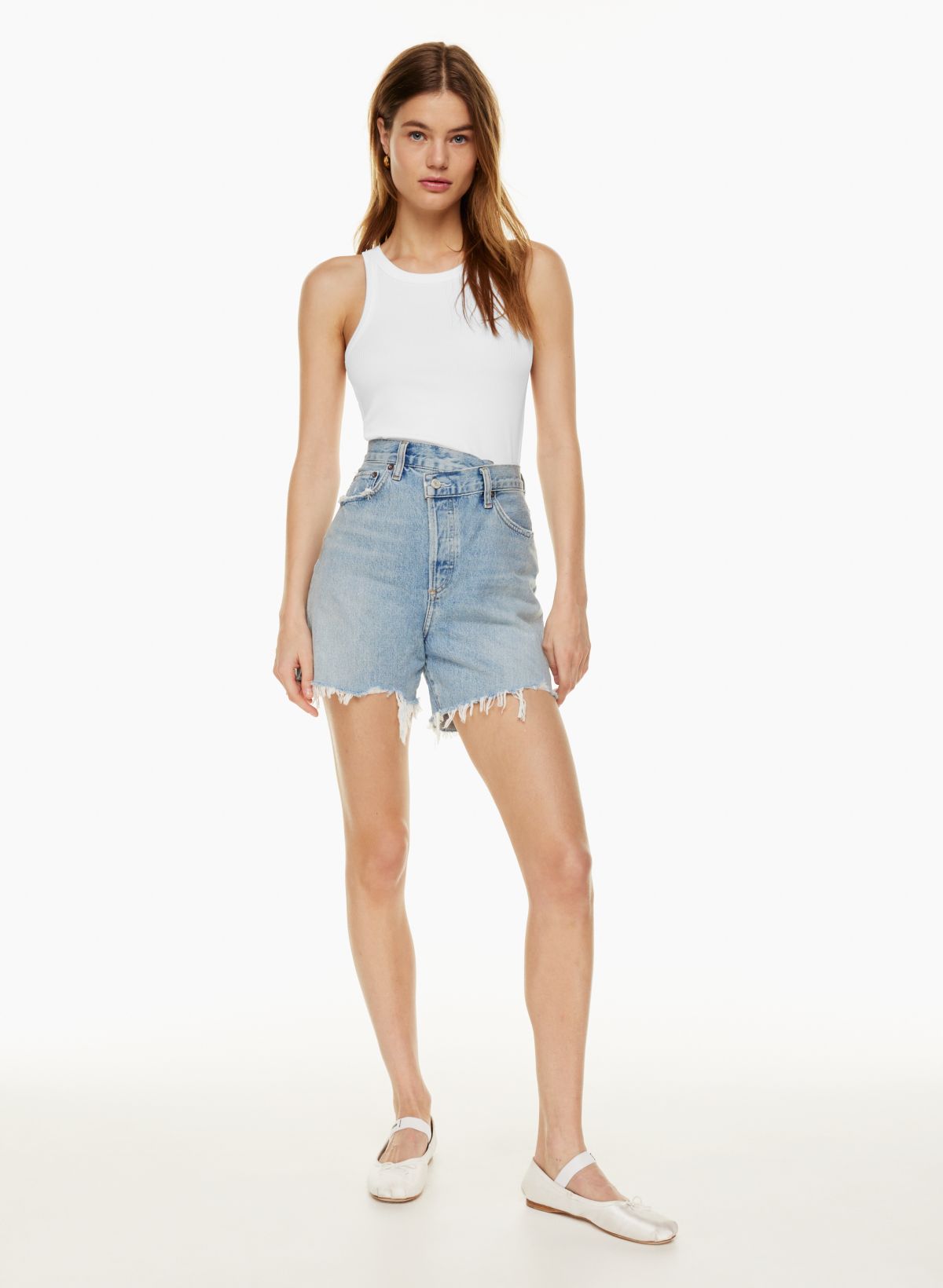 Utility High-Waisted Run Shorts, Indigo