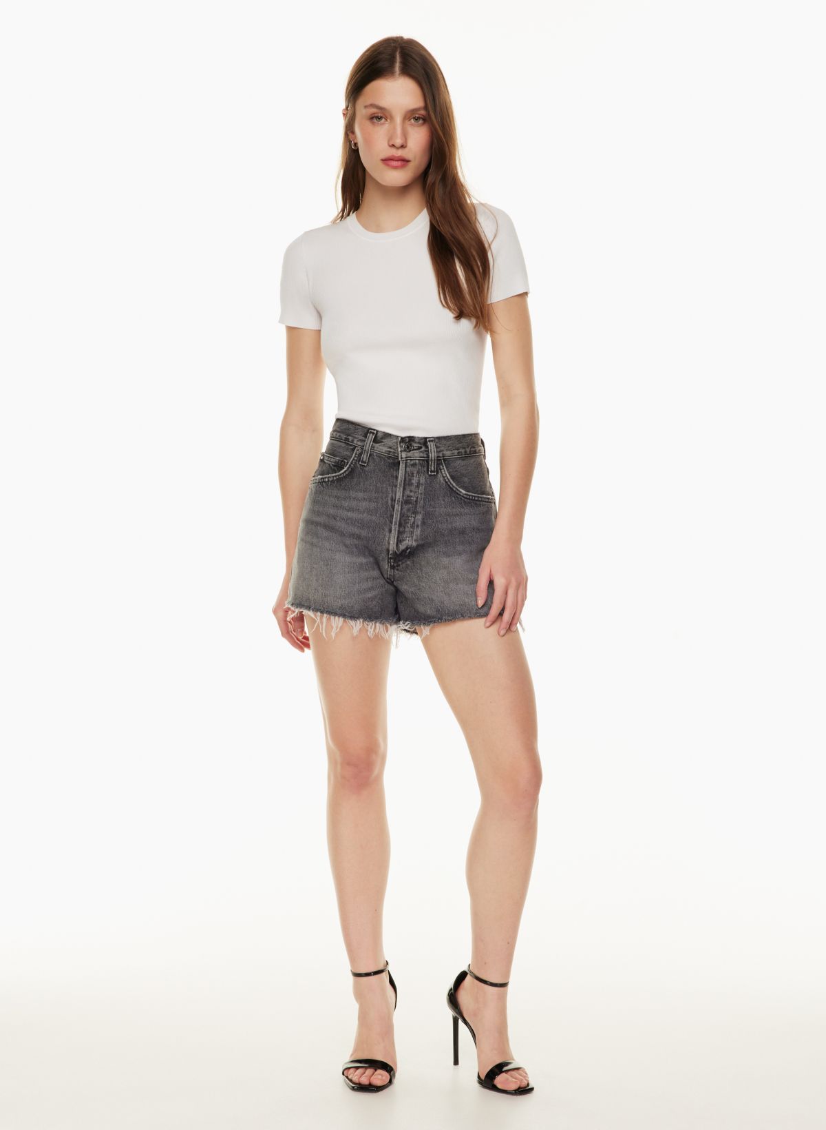 Grey sales denim short