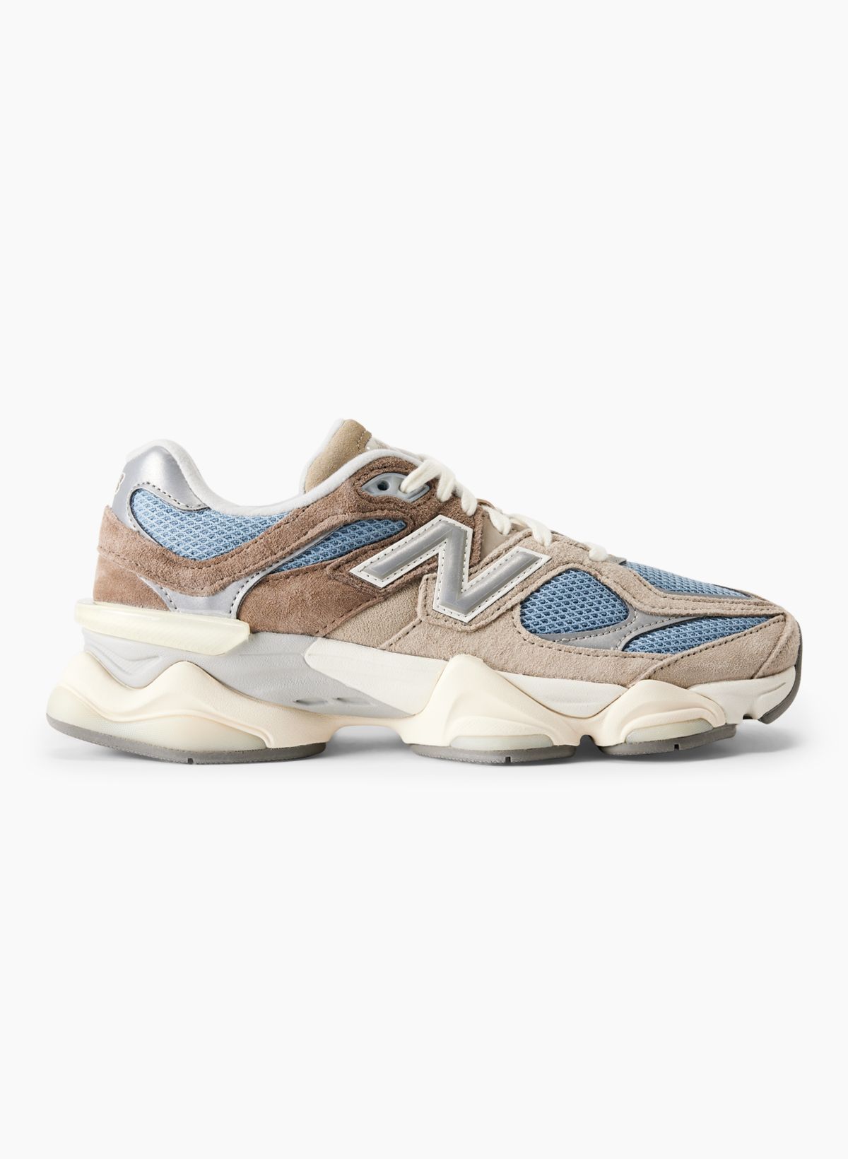 NEW BALANCE 9060 nubuck-trimmed leather and mesh sneakers