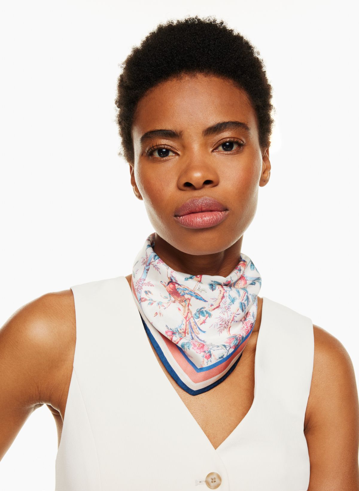 T Monogram Silk Neckerchief: Women's Designer Scarves