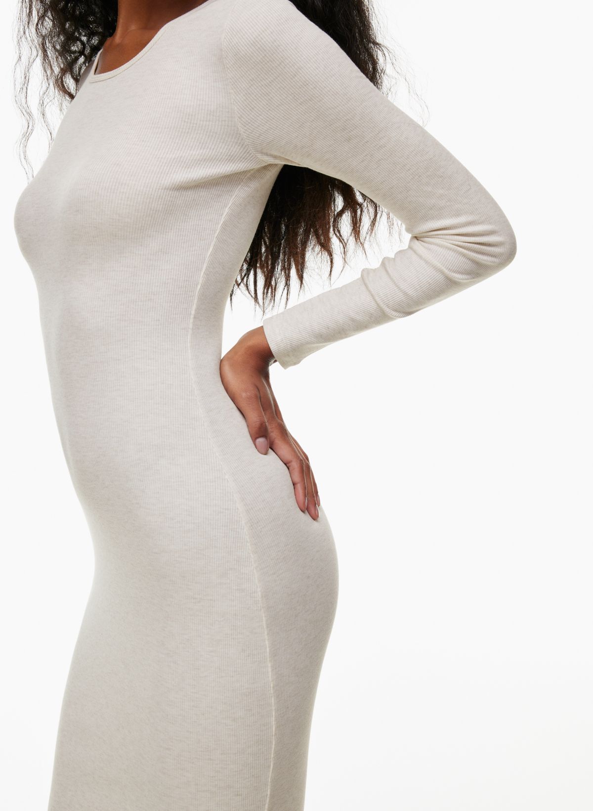 LIGHT GREY Soft Lounge Long Sleeve Dress