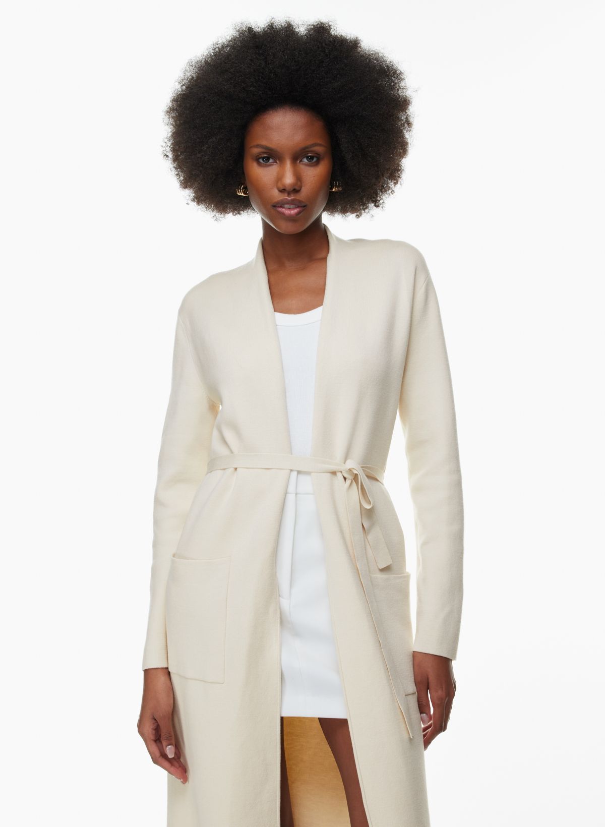 Full length clearance cardigan coat