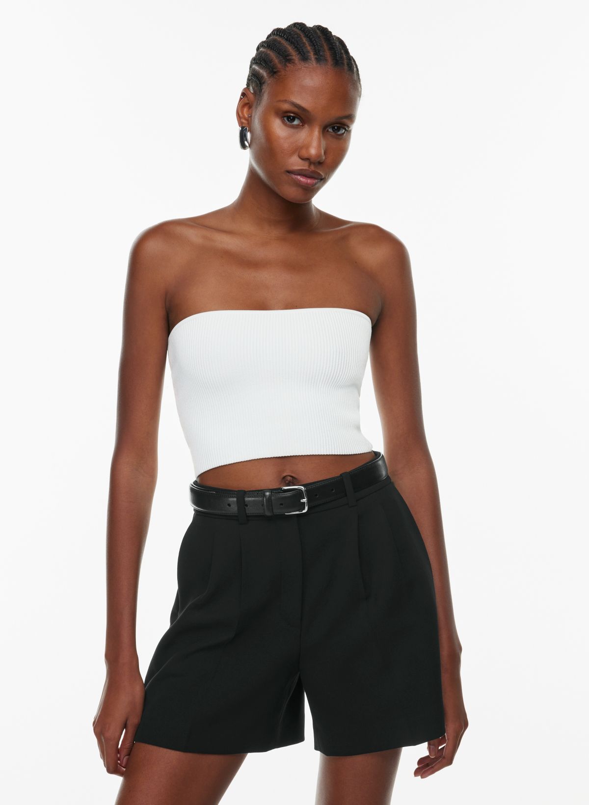 Aritzia Babaton Sculpt Knit Criss Cross Cropped Tank Top, Matte