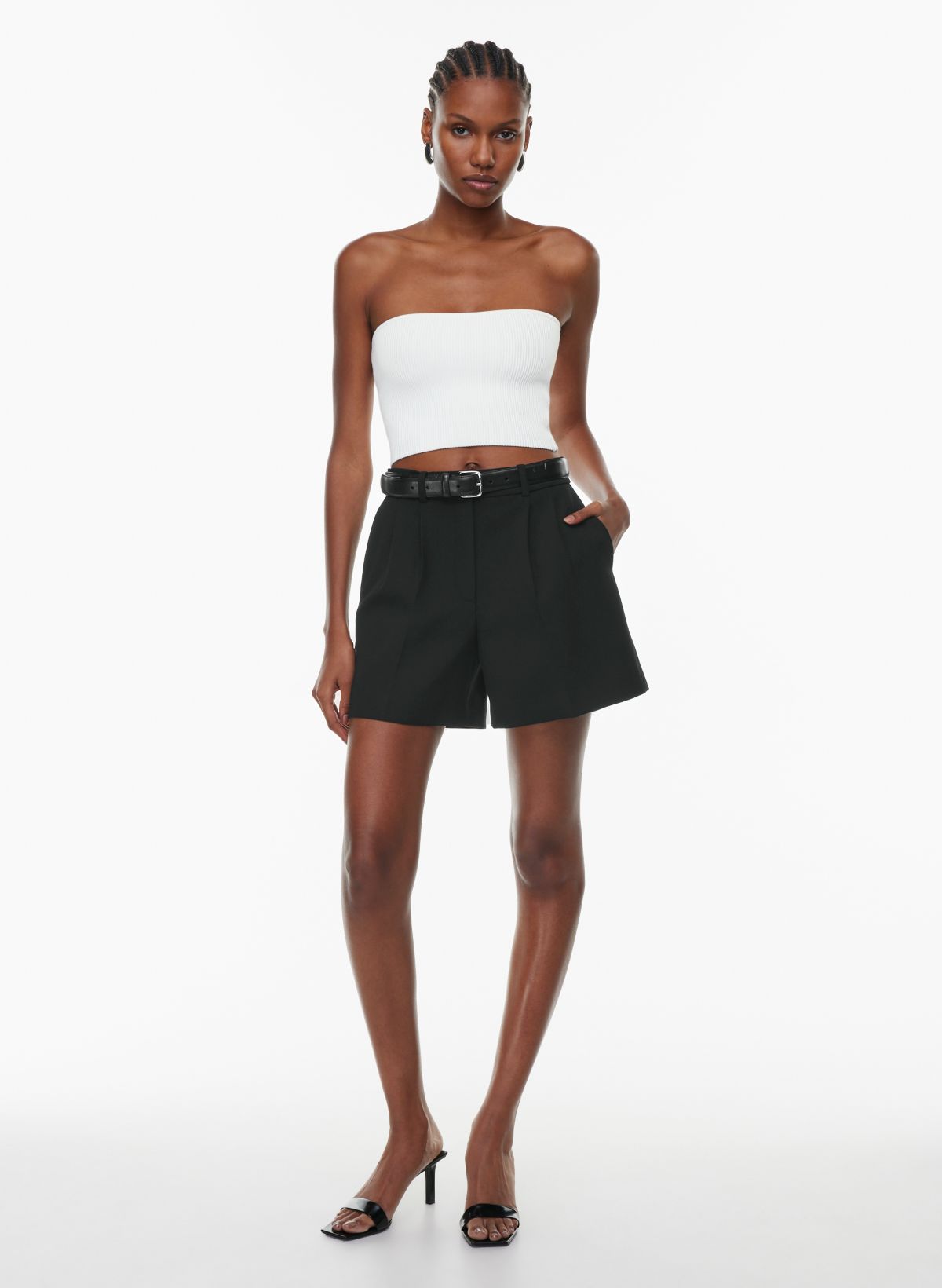 Babaton SCULPT KNIT CROPPED TUBE TOP