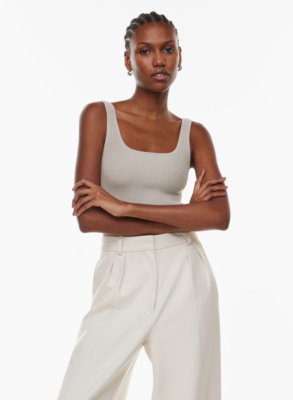 Babaton SCULPT KNIT SQUARENECK TANK | Aritzia US