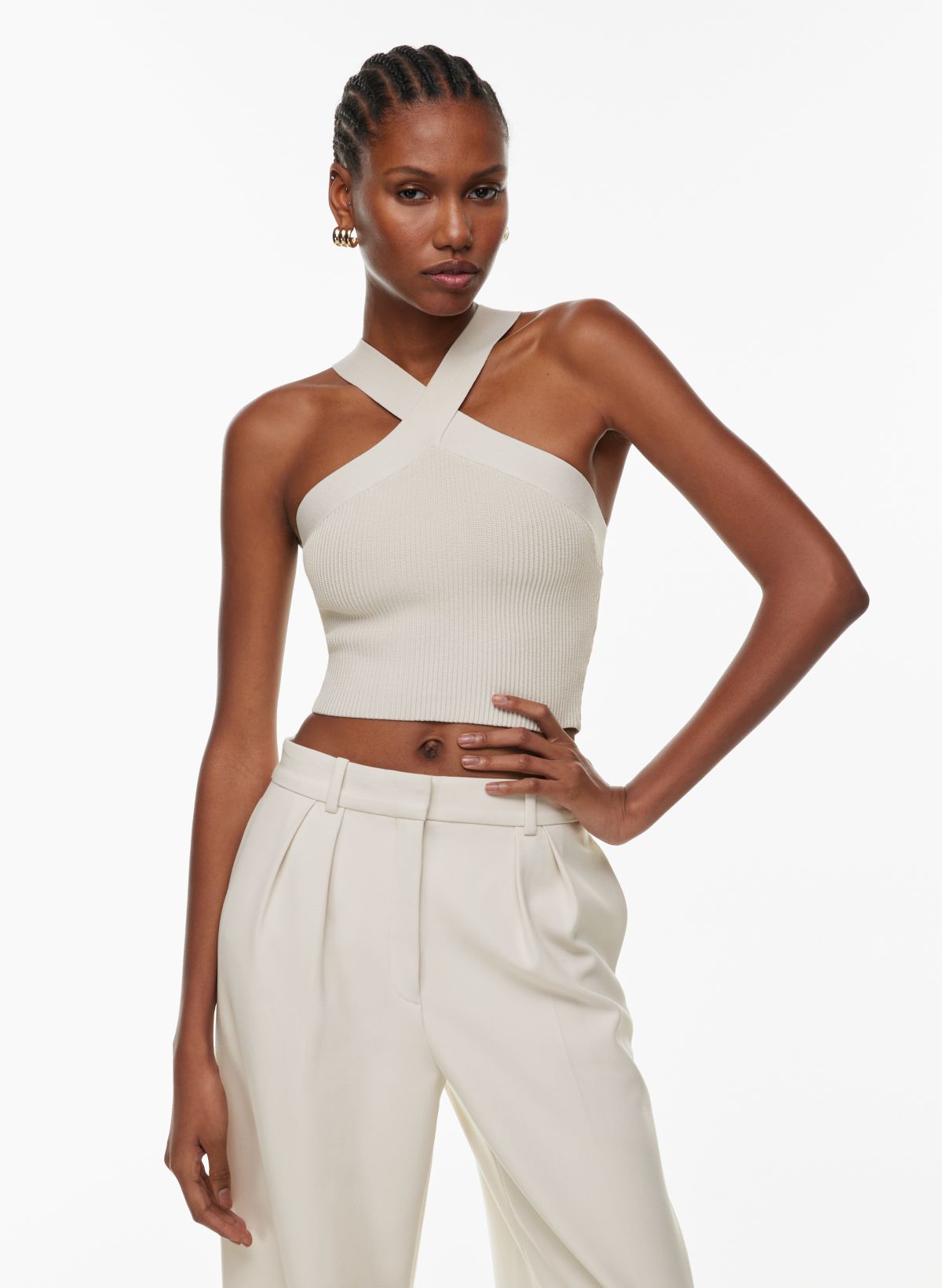 Sculpted Tube Top - White