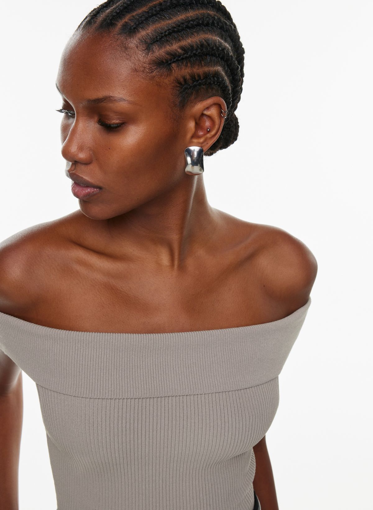 Babaton SCULPT KNIT OFF-SHOULDER TOP