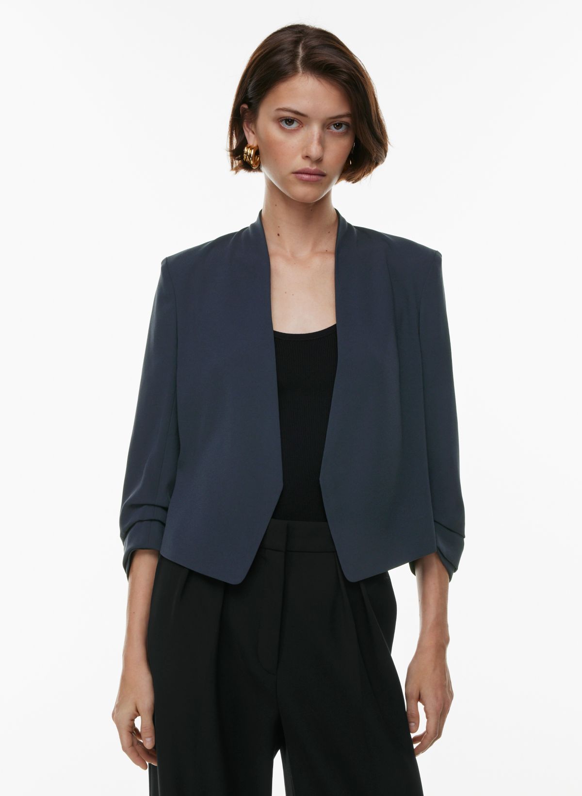 Cropped Jacket Short Jacket Shoulder Pads Tech Wear Avant Garde