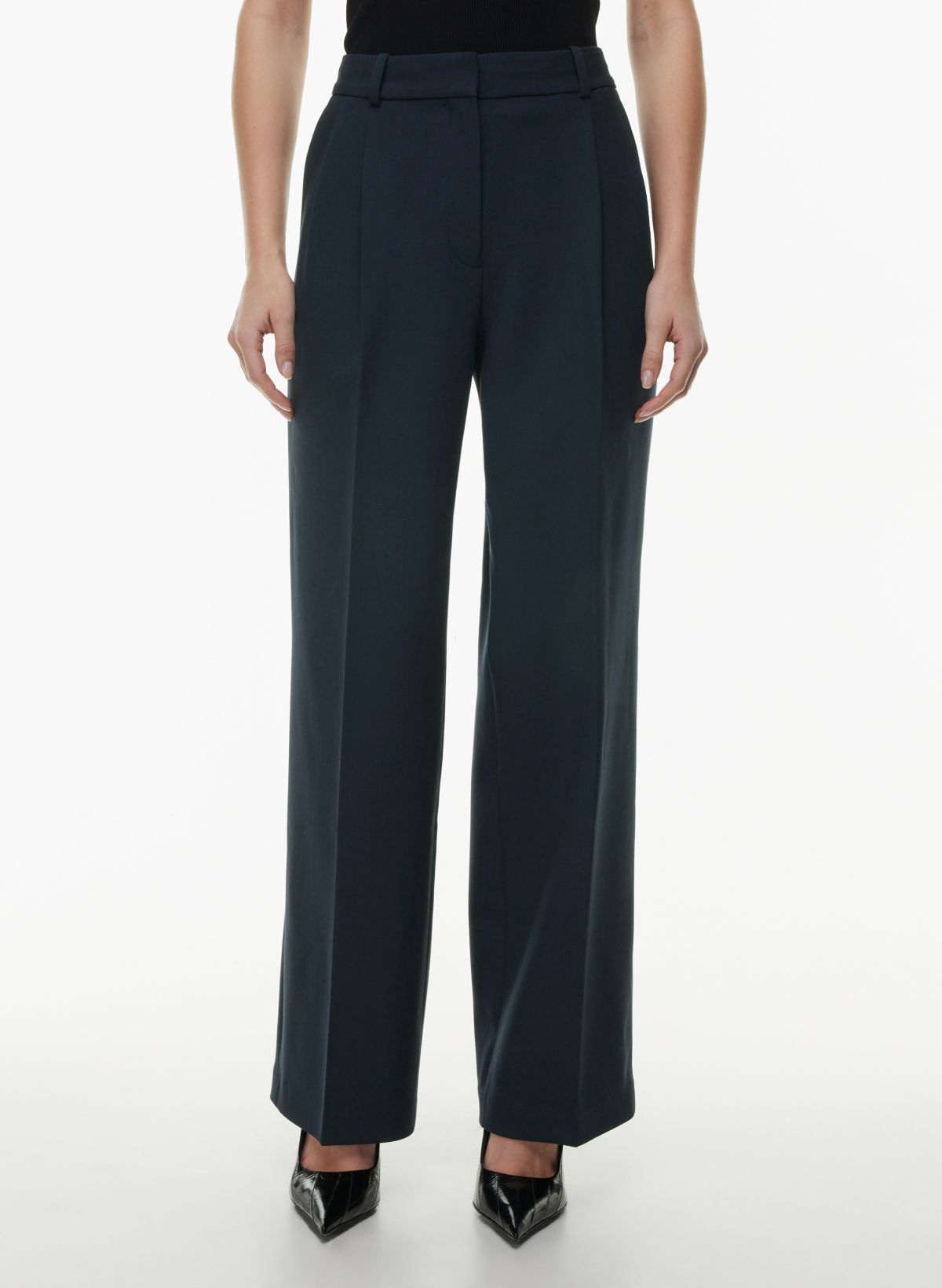 Pleated hot sale wool pants