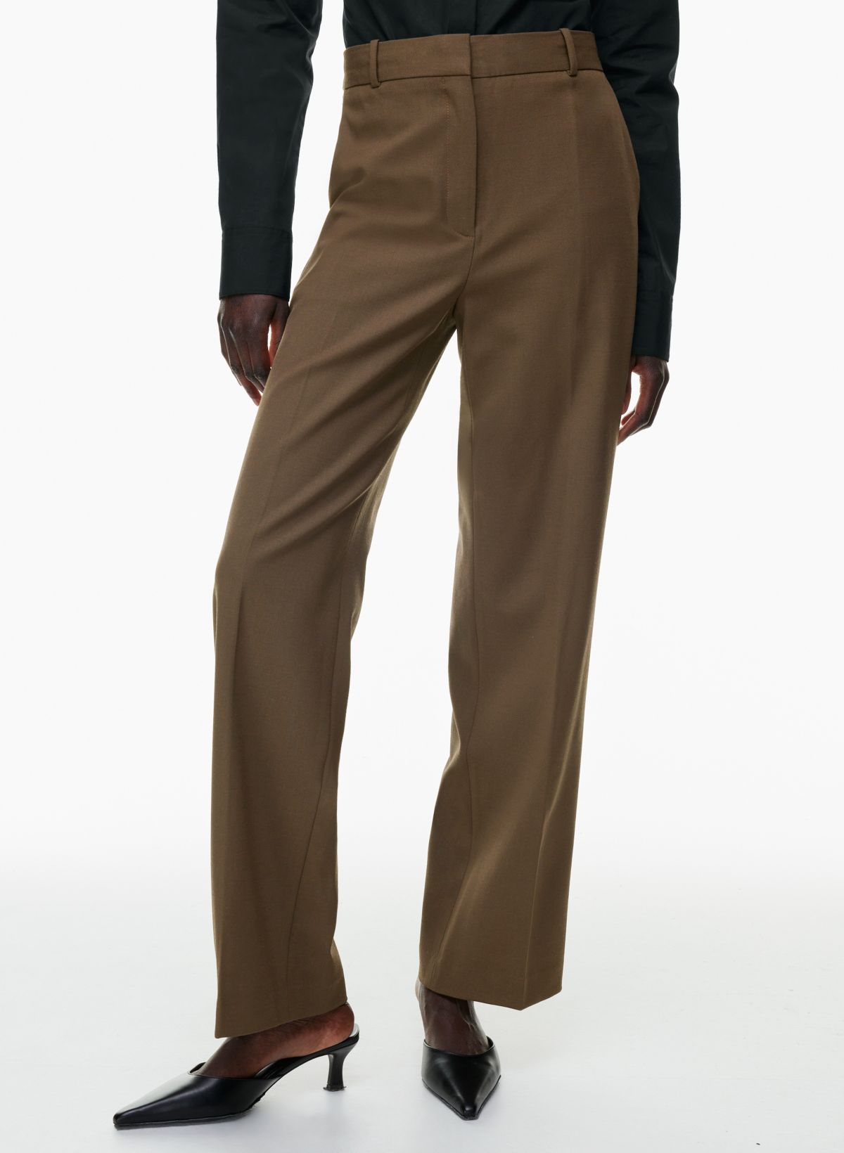 Speak Chic Light Brown High-Waisted Wide-Leg Trouser Pants