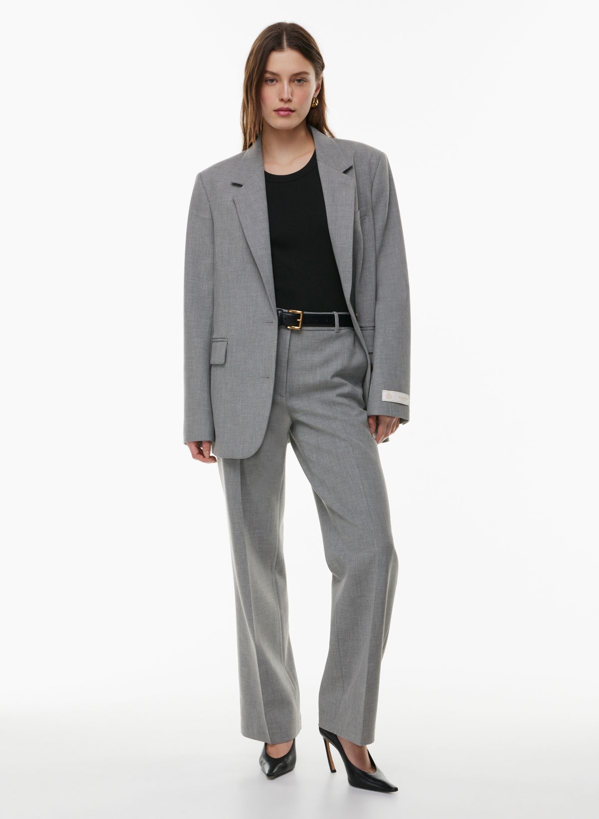 Recycled V-shaped Suit Pants Black