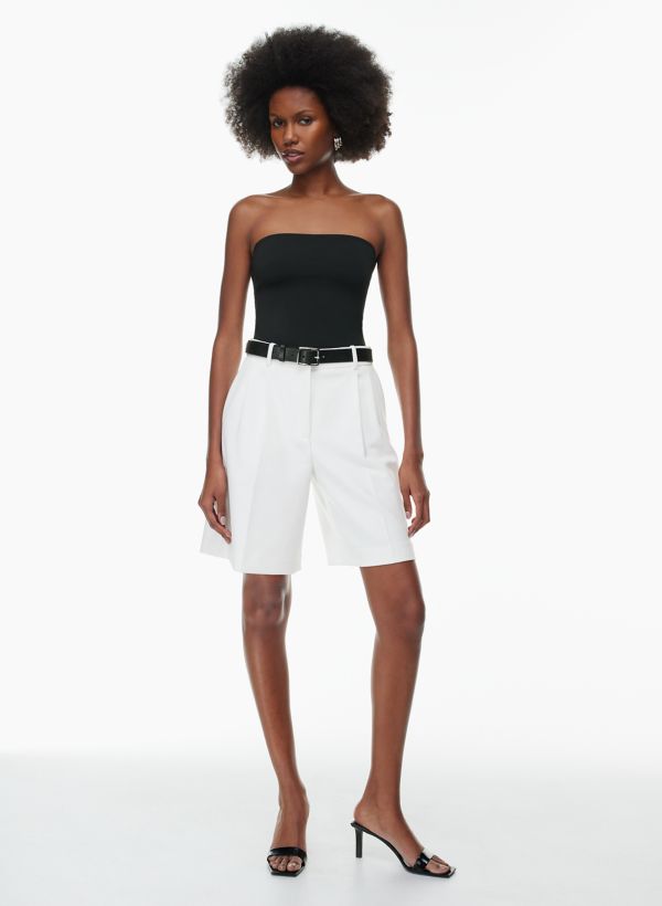 Women's High-Rise Tailored Shorts - A New Day™ Black 0