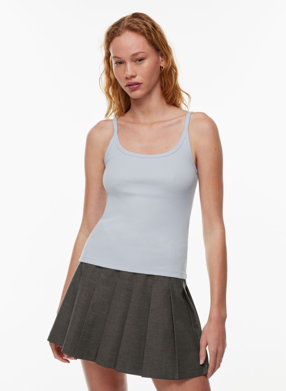 Sporty Tank in Washed White – Gemini