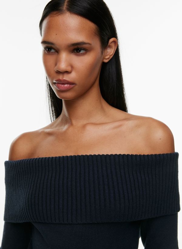 Aritzia // Black Ribbed Plunge Front Cardigan – VSP Consignment