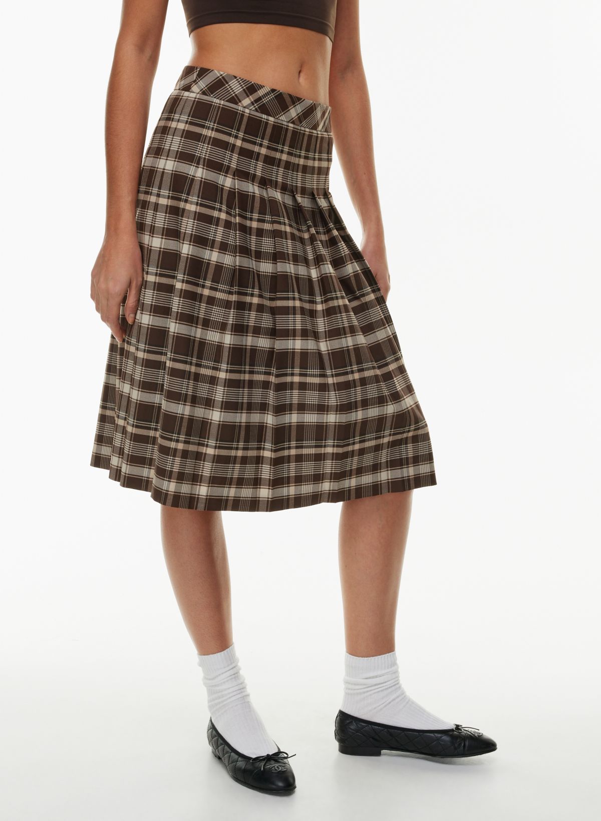 Pleated skirts hotsell knee length extension