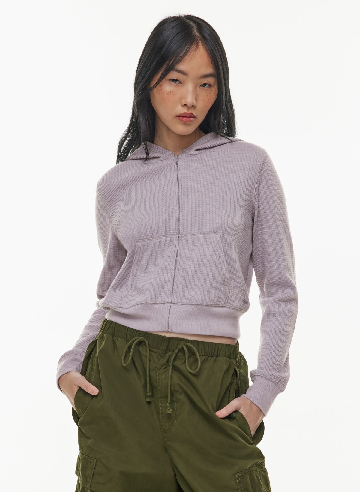 Tna WAFFLE ZIP HOODIE | Aritzia US