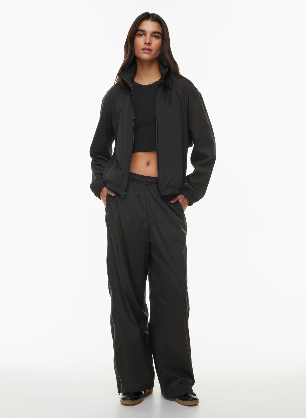 Nike rib jersey flare trousers in black