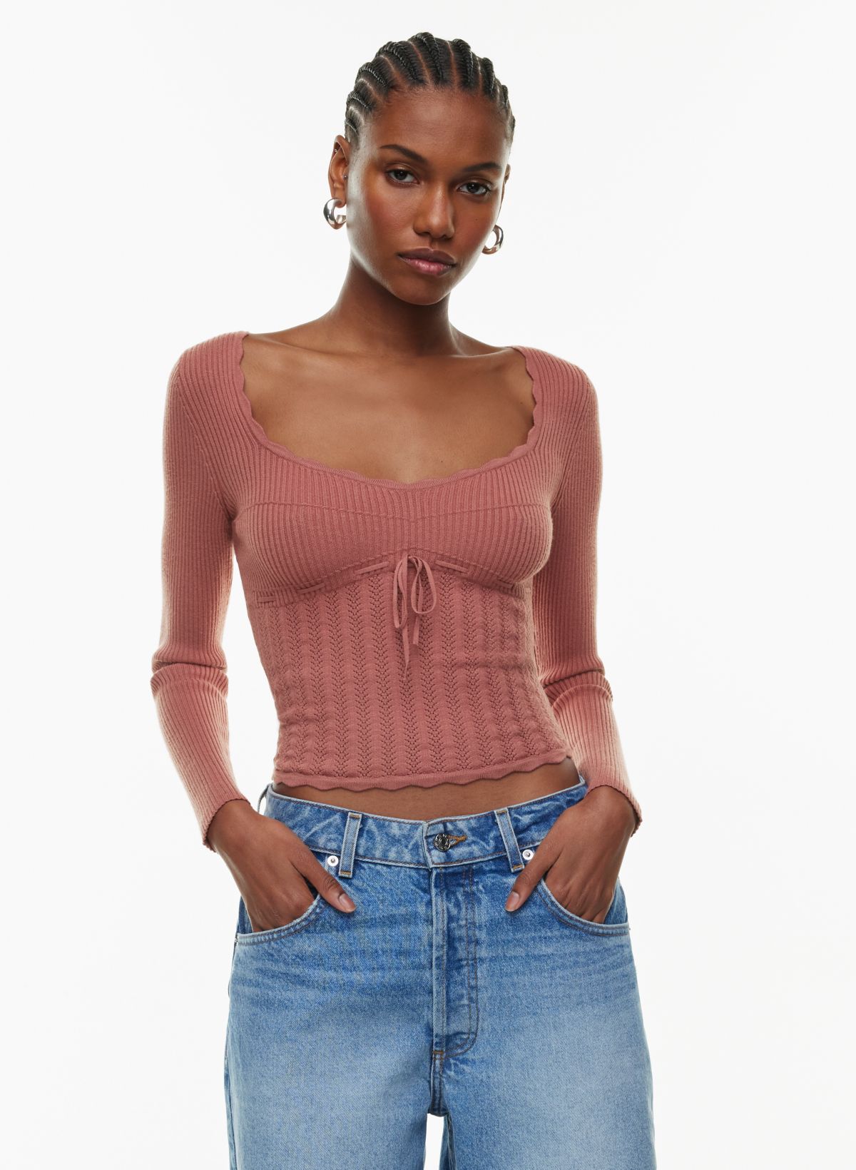 Never Pay Full Price for Contour Squareneck Longsleeve Bodysuit