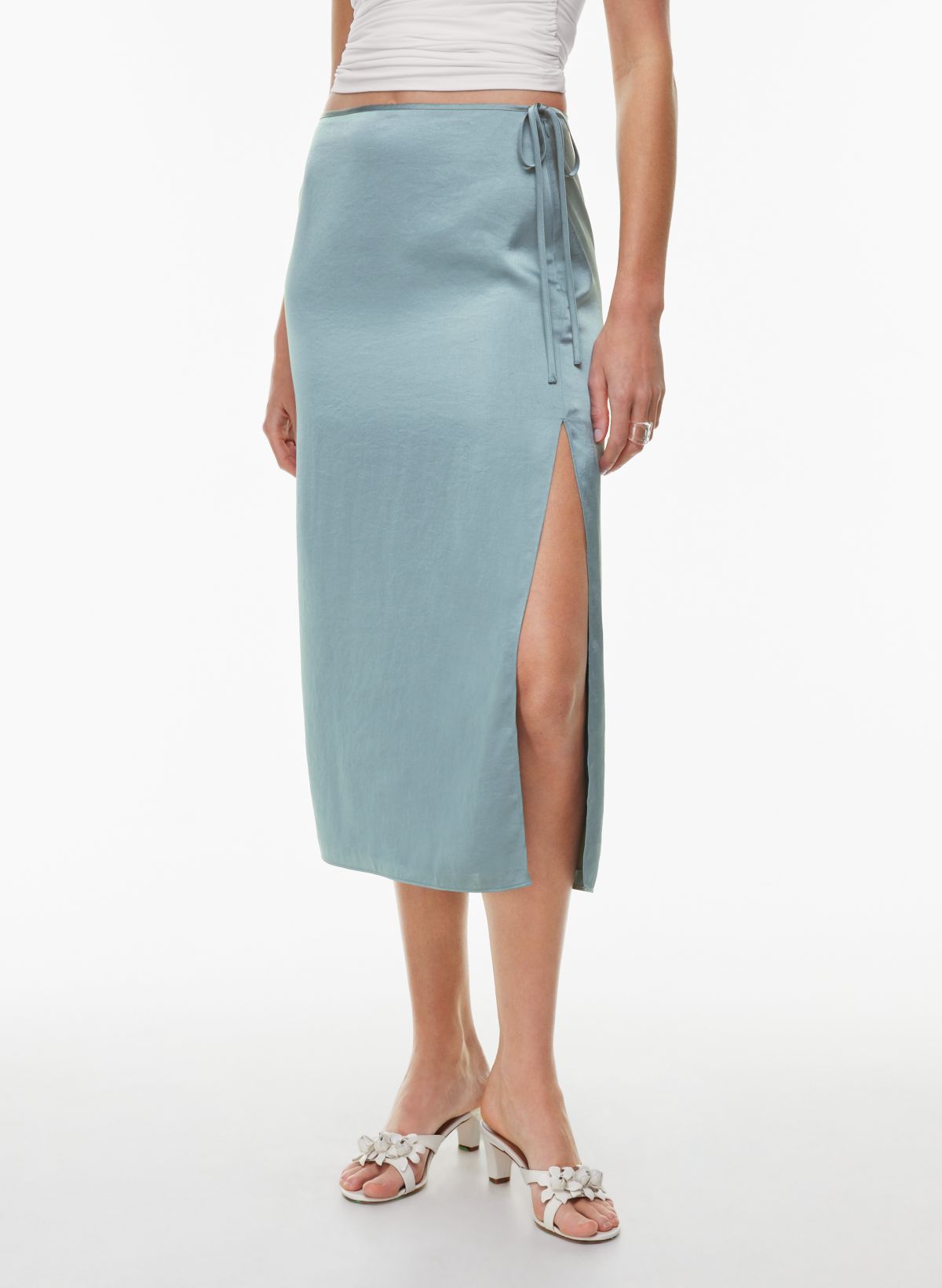 Satin skirt on sale