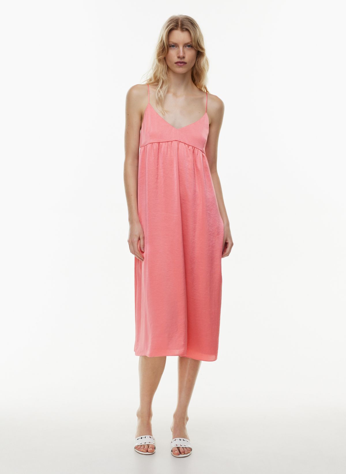 ZARA NEW PINK SATIN DRESS MIDI STRAPPY WITH CUT-OUT DETAIL XS-XXL