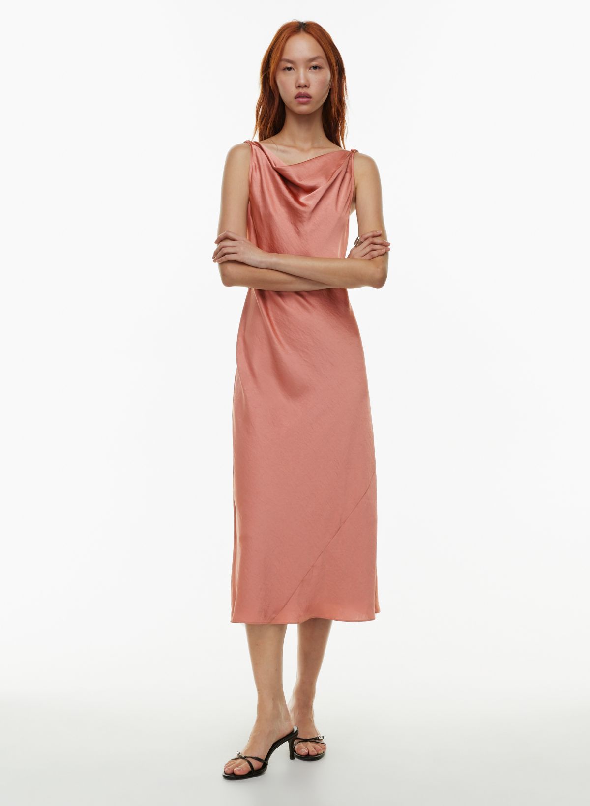 Women's Midi Slip Dress - A New Day™ Dusty Pink S