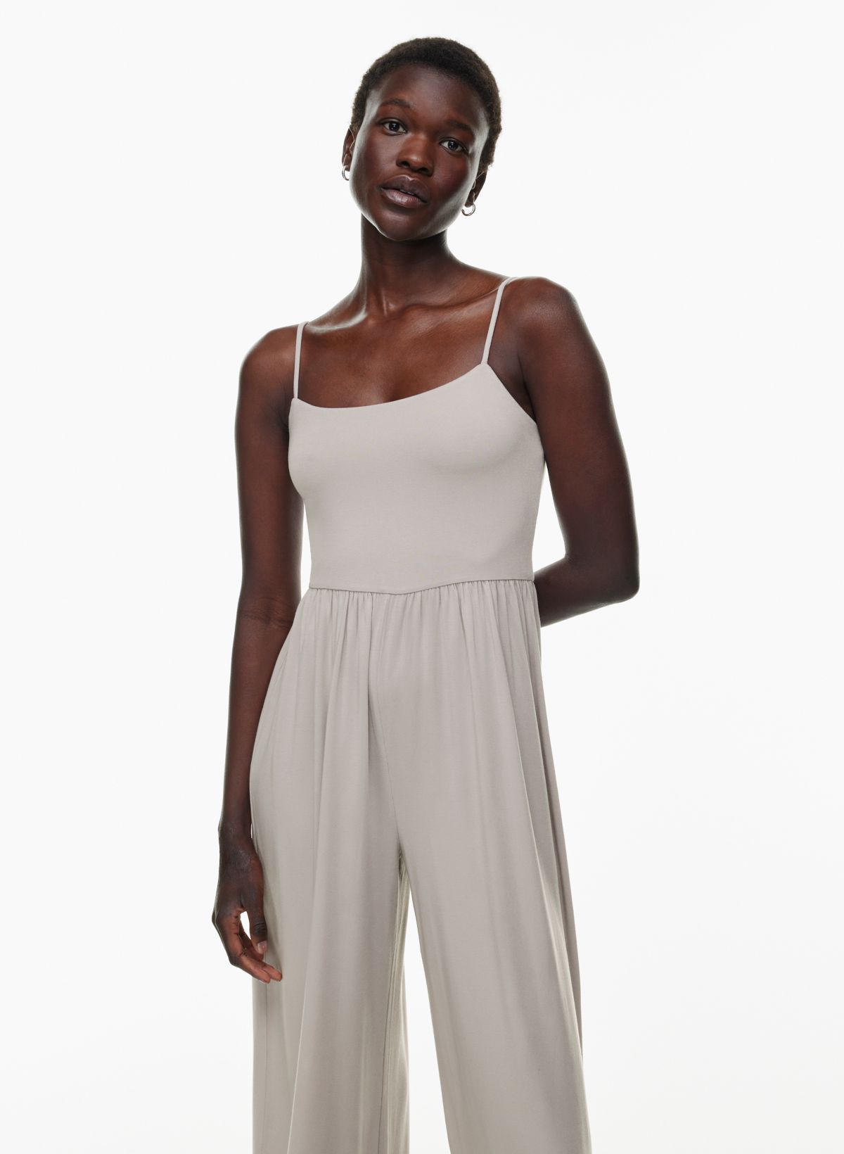 Sleeveless Double-Strap Ankle-Length Jumpsuit