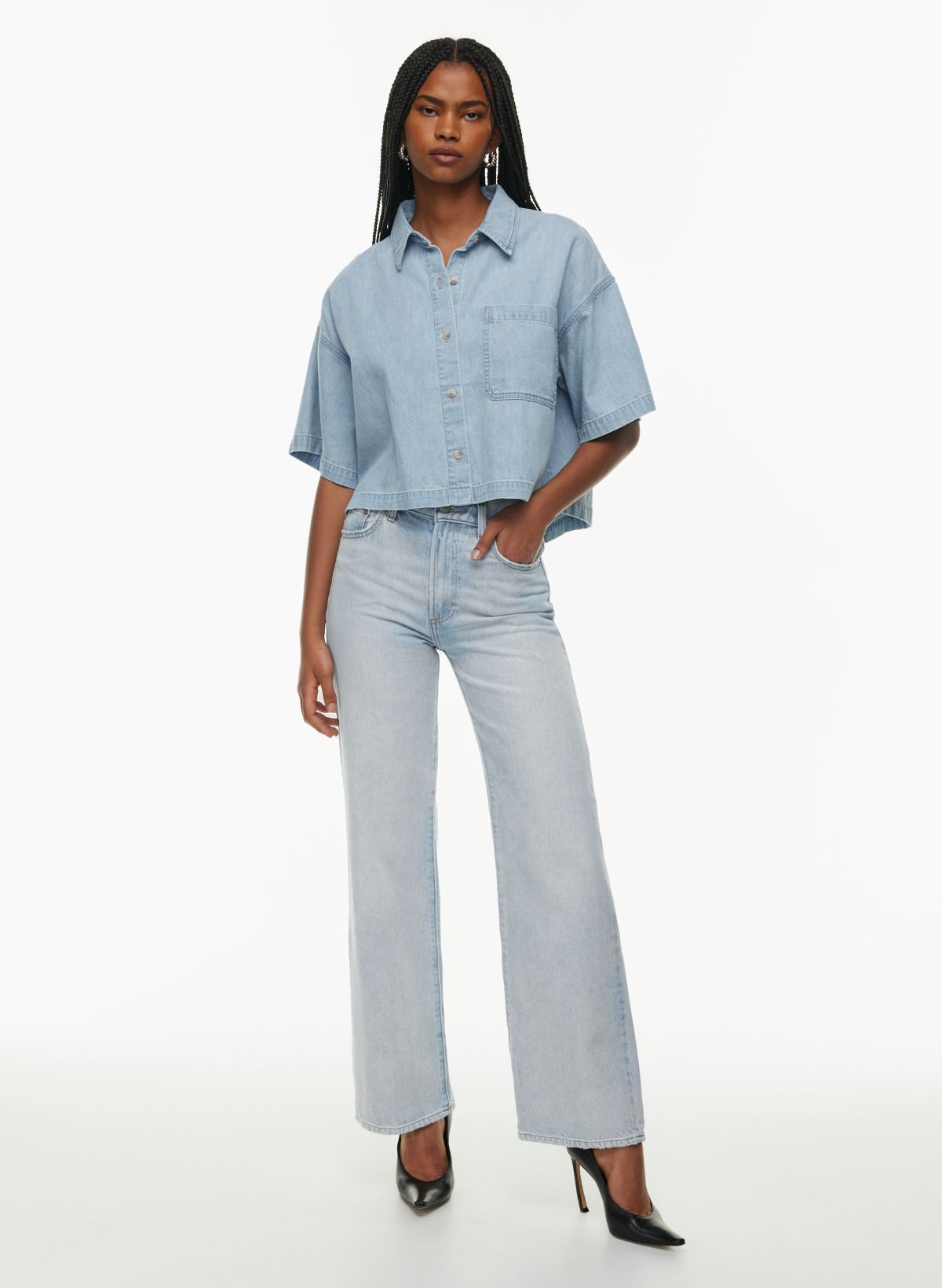 Wide high best sale ankle jeans