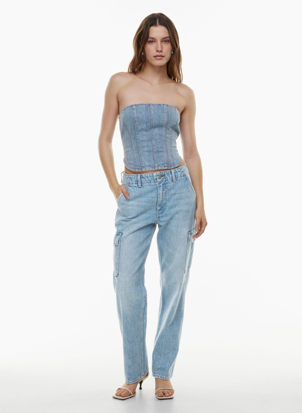 Denim Forum THE '90S EDIE LO-RISE CARGO JEAN