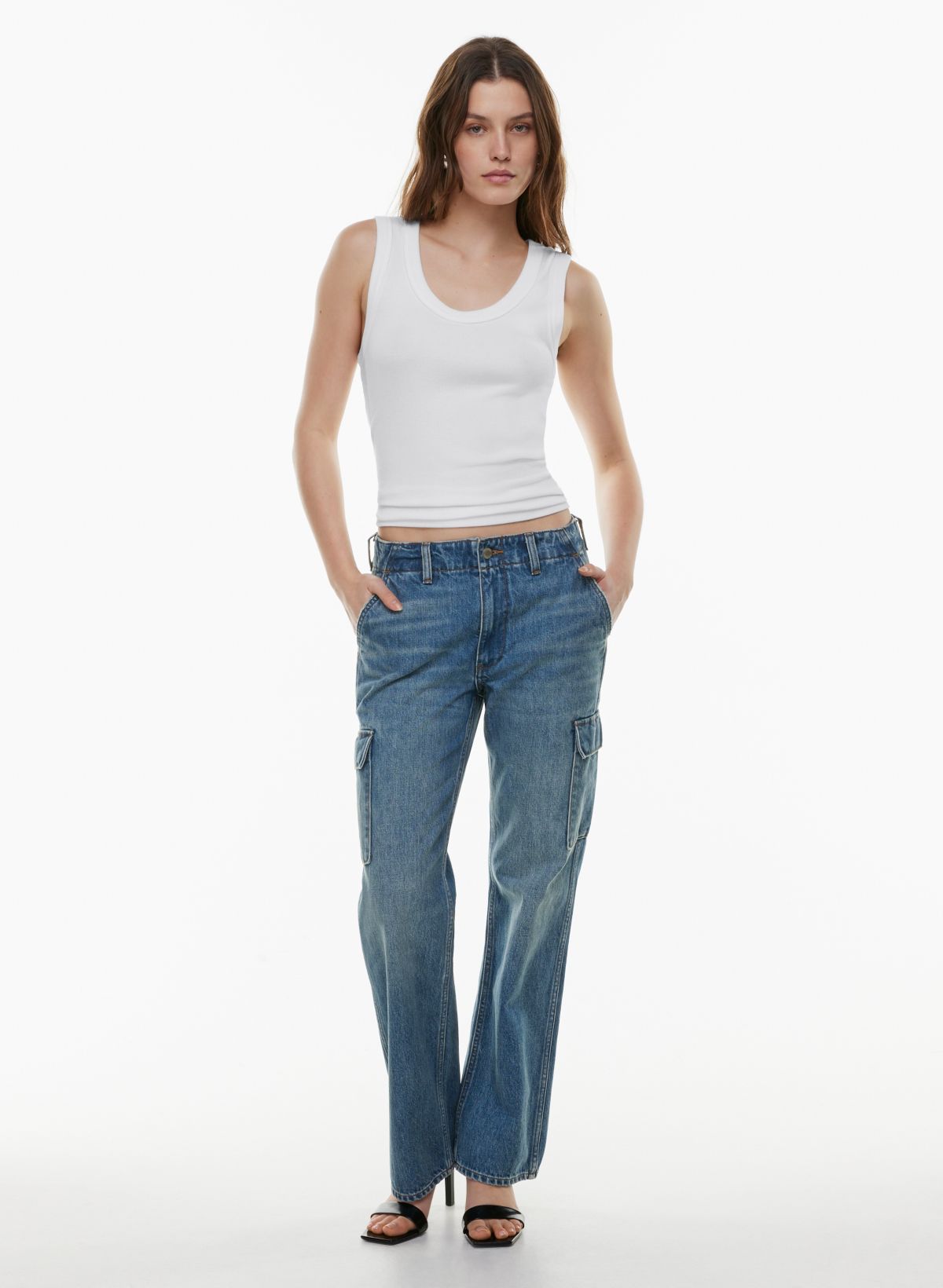 Denim Forum THE '90S EDIE LO-RISE CARGO JEAN