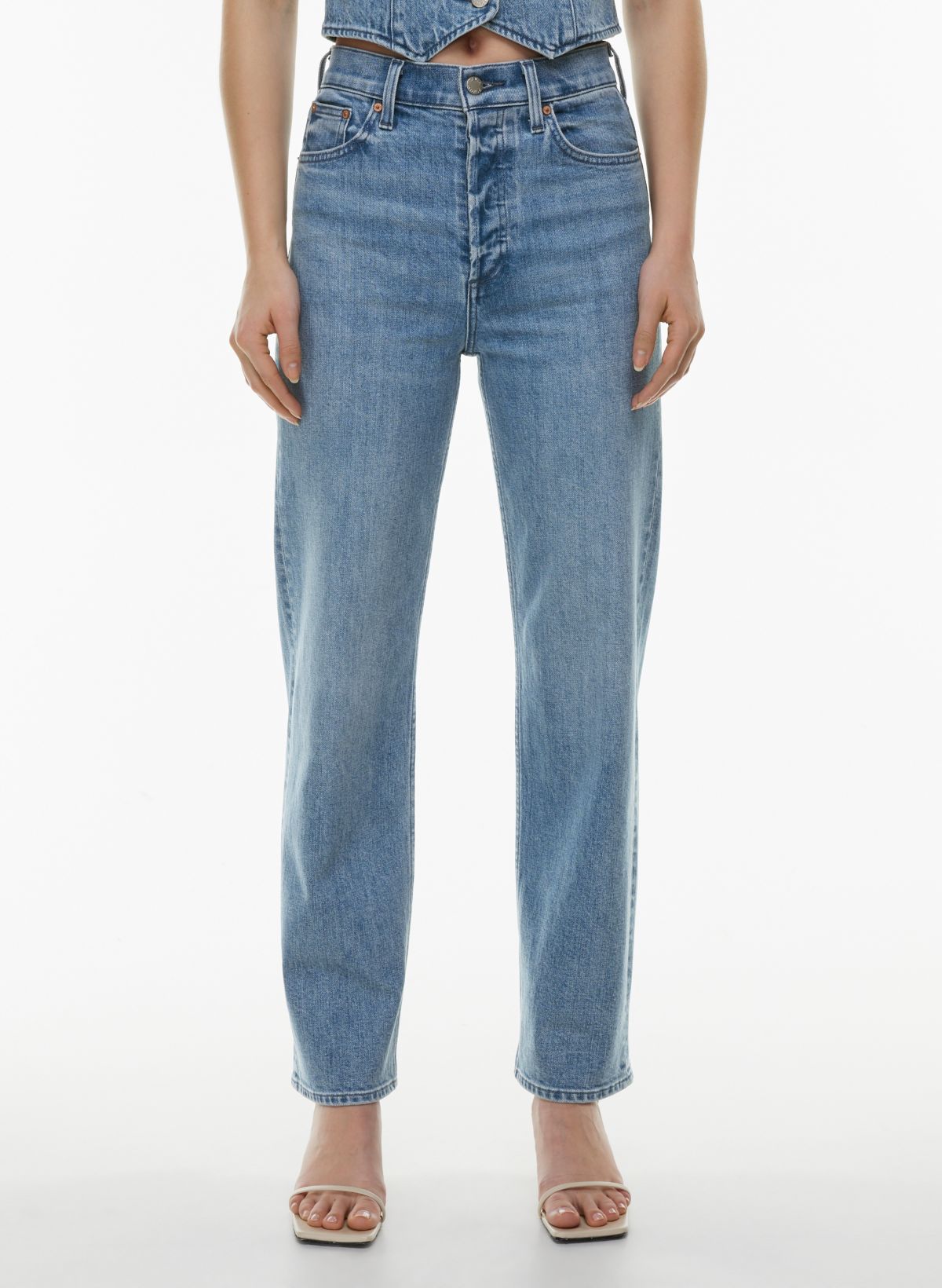 High-Rise Straight-Leg Jeans