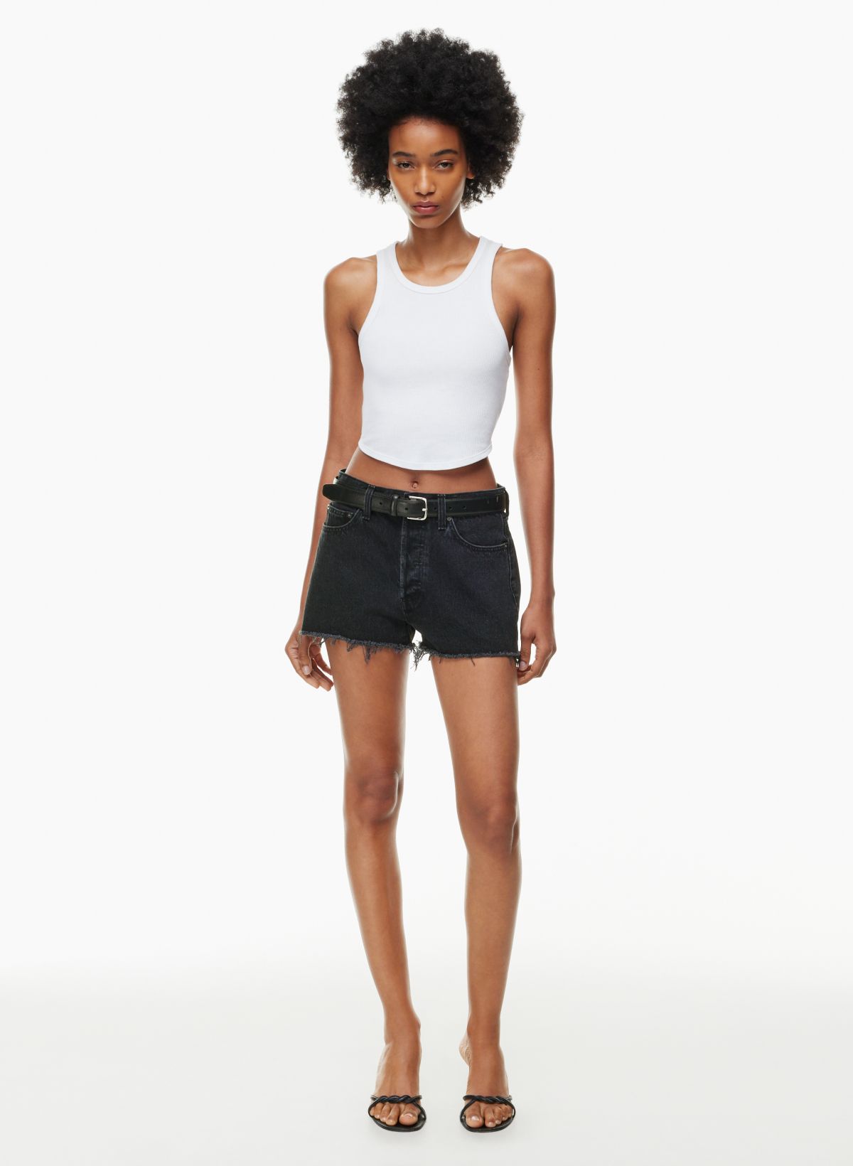 Denim Forum THE EX-BOYFRIEND HI-RISE MINI DENIM SHORT